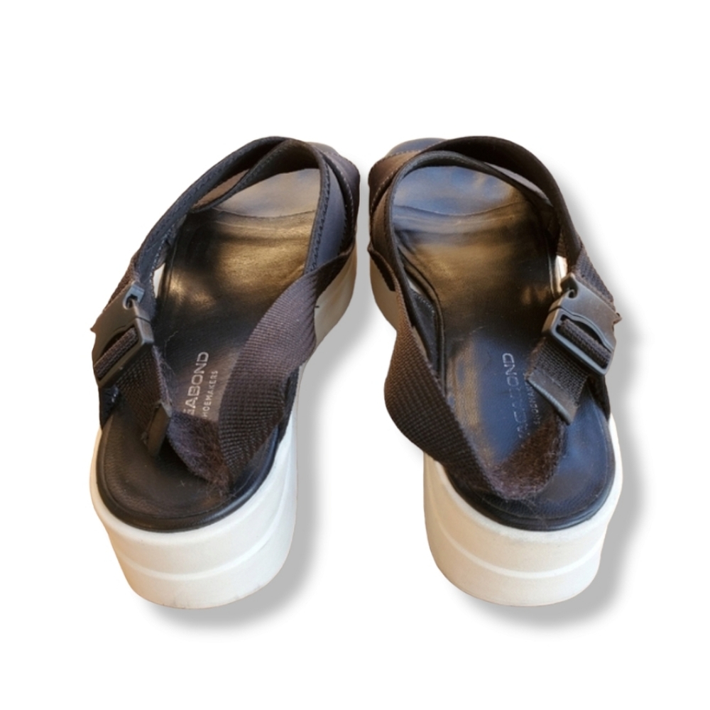 VAGABOND Daria Chunky Platform Sandals 37 Slingback Neoprene CrissCross 7 Wedges - Picture 8 of 13